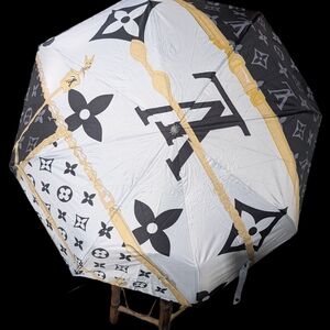 Designer Monogram Umbrella Push Button Activated With Dust Bag